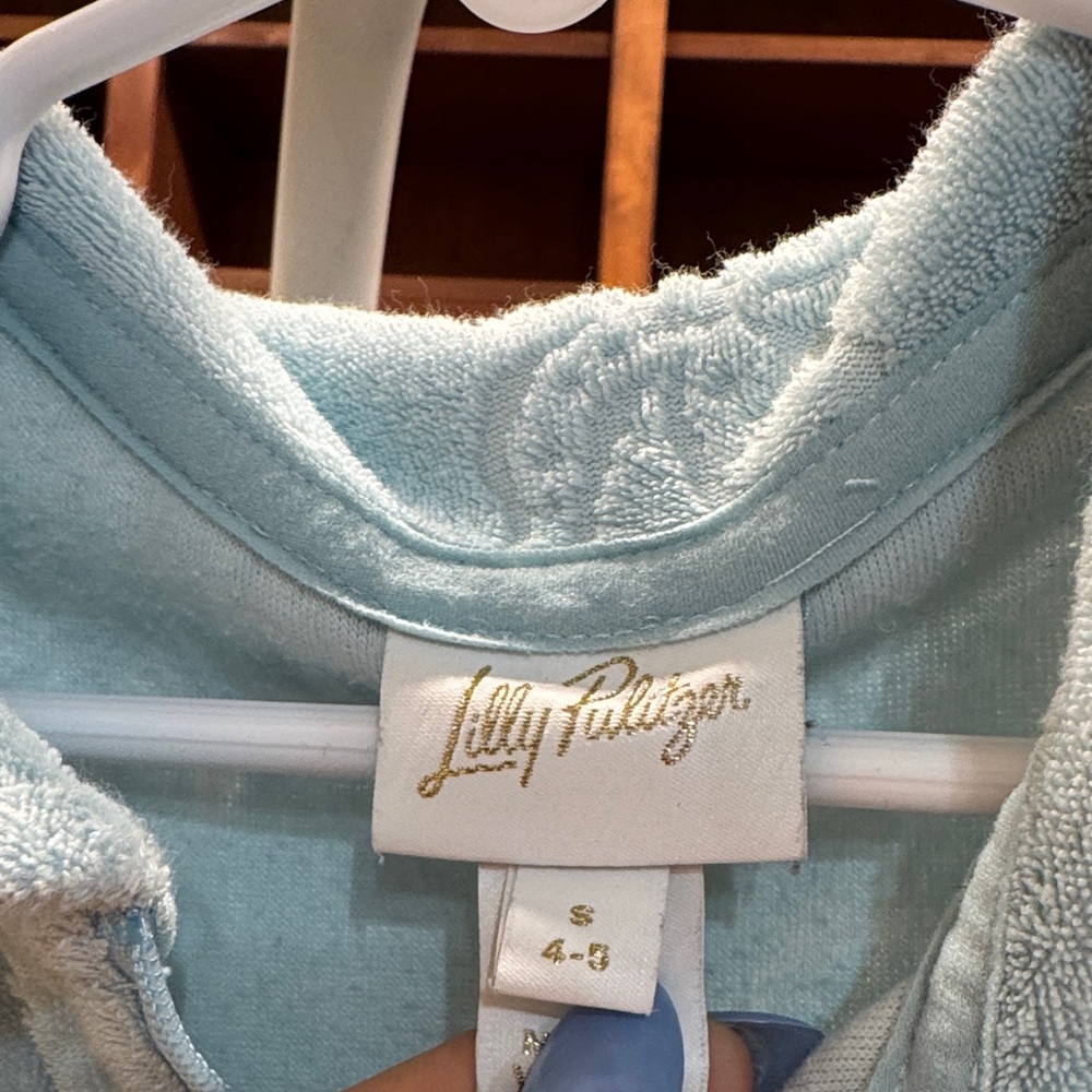 Lilly Pulitzer Light Blue Terry Romper - Picture 2 of 3